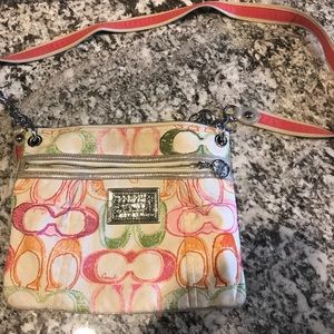 Colorful coach purse, great for spring time.